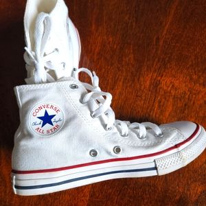 White Converse High Tops - kids 3